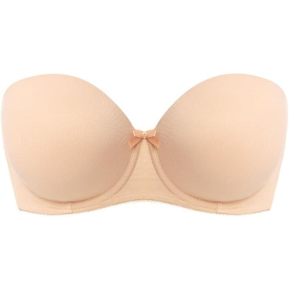 NWT New Freya Womens 36F Deco Underwire Padded Removeable Straps Strapless Bra